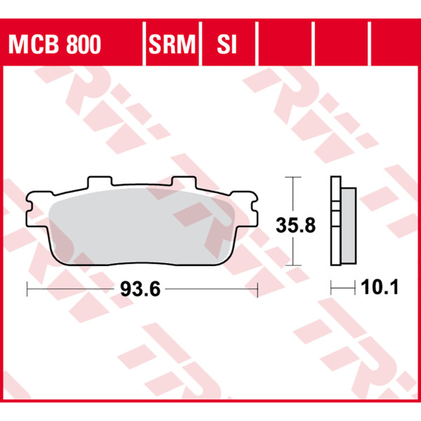 Bremsbelag TRW MCB800SI Sinter Offroad