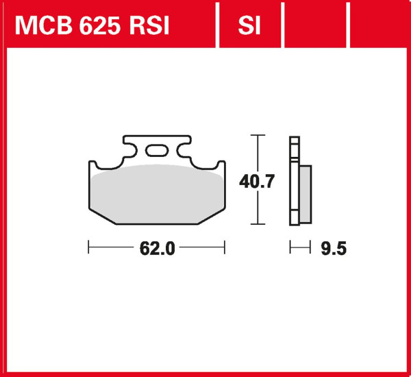 Bremsbelag TRW MCB625RSI Sinter Offroad Racing