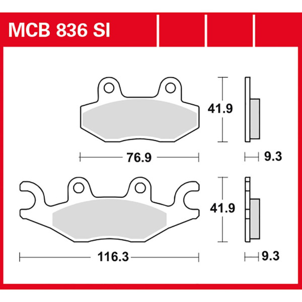 Bremsbelag TRW MCB836SI Sinter Offroad