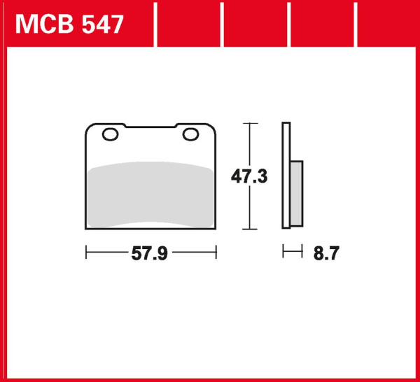 Bremsbelag TRW MCB547 organisch