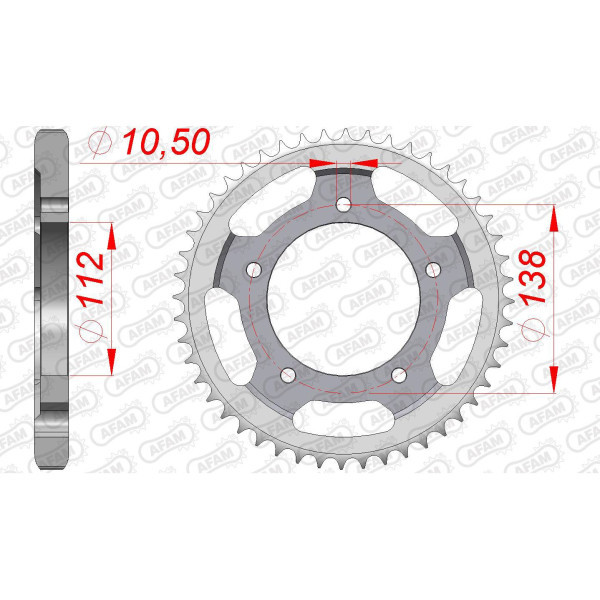 Kettenrad 12607-48 STAHL #530