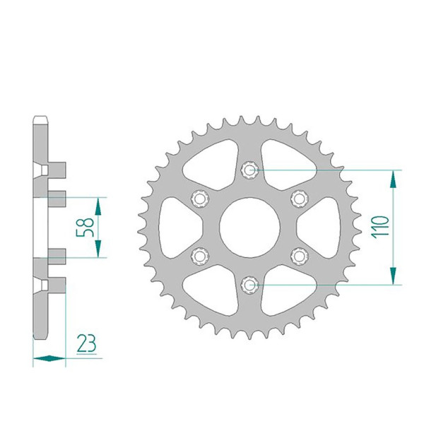 Kettenrad 35201-40 STAHL #520