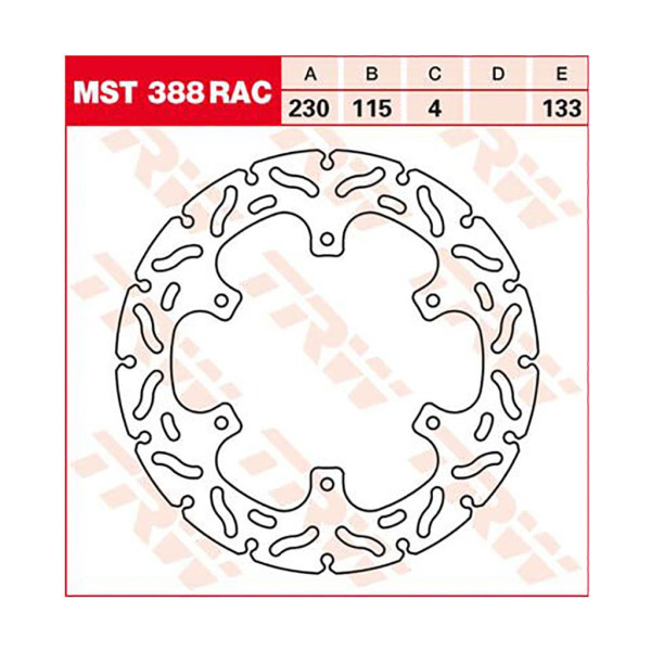 Bremsscheibe TRW MST388RAC