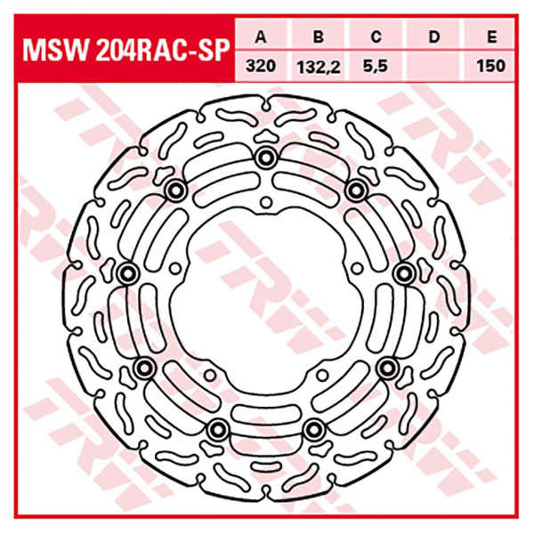 Bremsscheibe TRW MSW204RAC-SP 5,5 mm ohne ABE