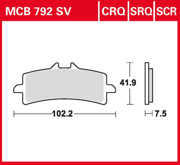 Bremsbelag TRW MCB792TRQ Sinter Racing ABE