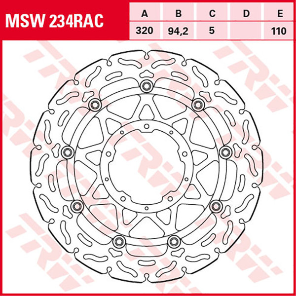 Bremsscheibe TRW MSW234RAC