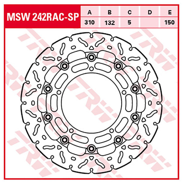 Bremsscheibe TRW MSW242RAC-SP 5,5 mm ohne ABE
