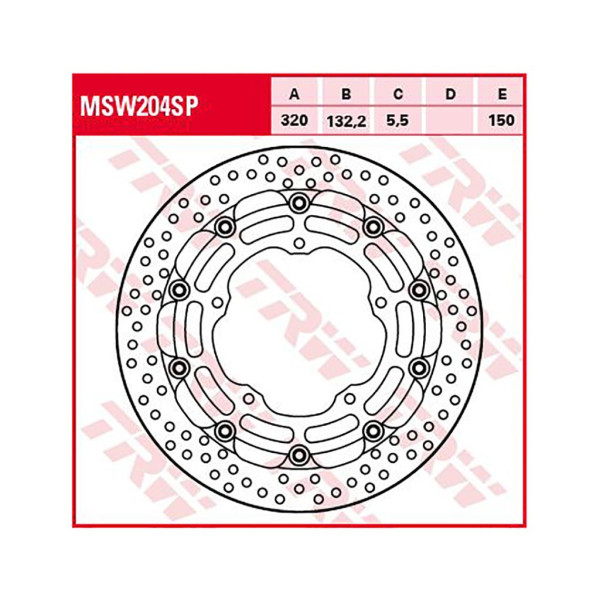Bremsscheibe TRW MSW204SP 5,5 mm ohne ABE