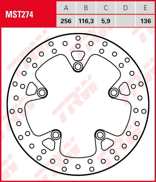 Bremsscheibe TRW MST274