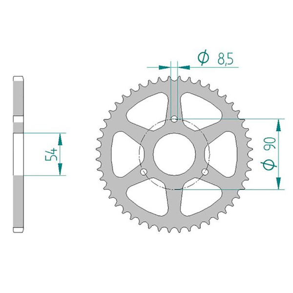 Kettenrad 146100-48 STAHL #420