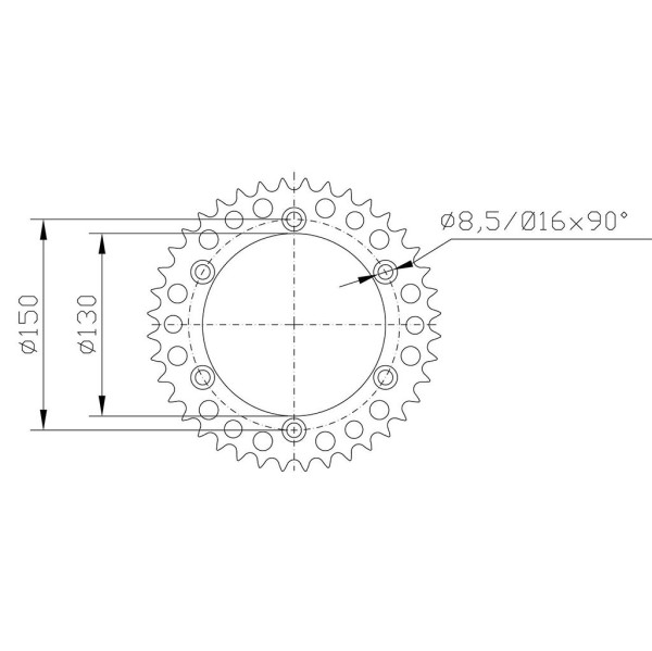 Kettenrad 13332N-46 ALU #520