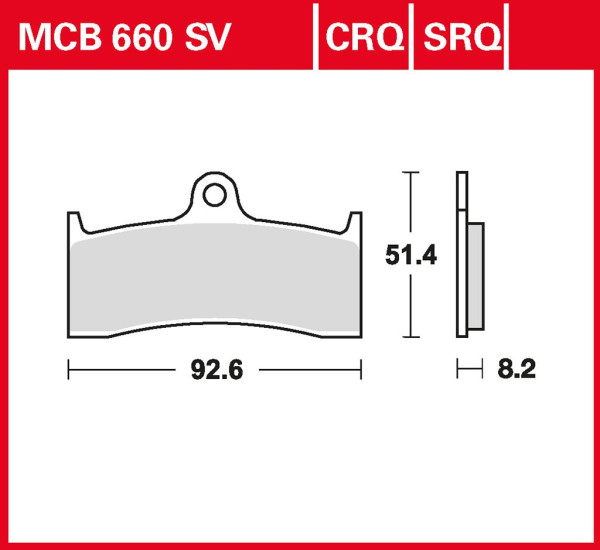 Bremsbelag TRW MCB660CRQ Hyper Carbon