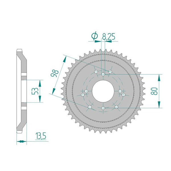 Kettenrad 47101-48 STAHL #420