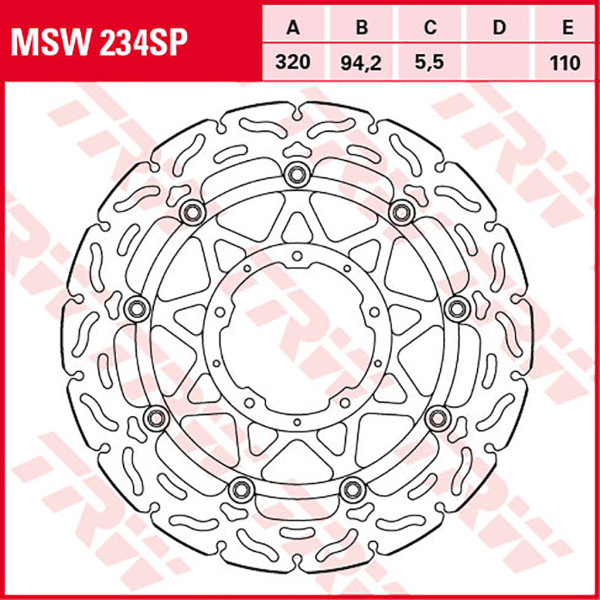 Bremsscheibe TRW MSW234SP