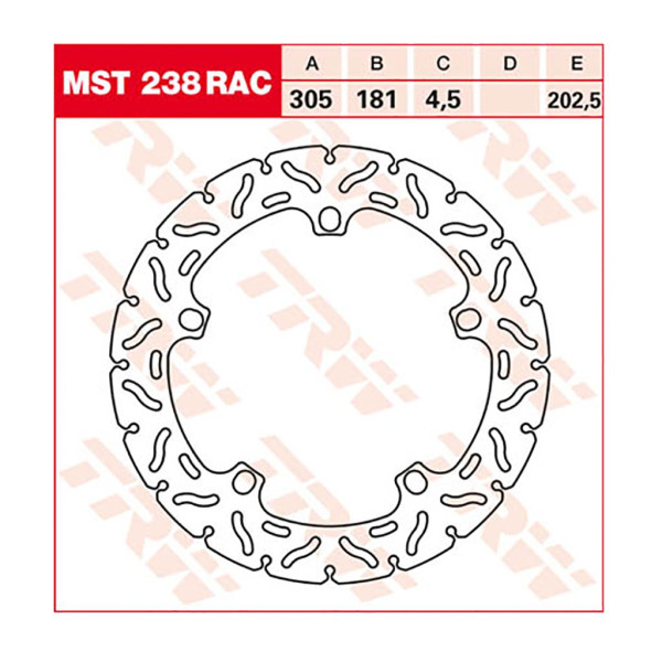 Bremsscheibe TRW MST238RAC