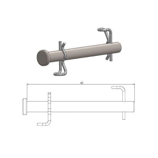 Bremsbelag Gleitstift Moto-Master 60,0 mm lang Edelstahl